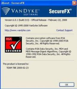 VanDyke SecureFX V8.5.4