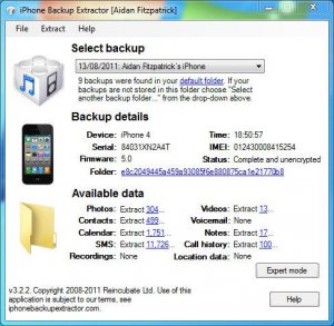 iPhone/iPod/iPad备份提取工具(Reincubate iPhone Backup Extractor)